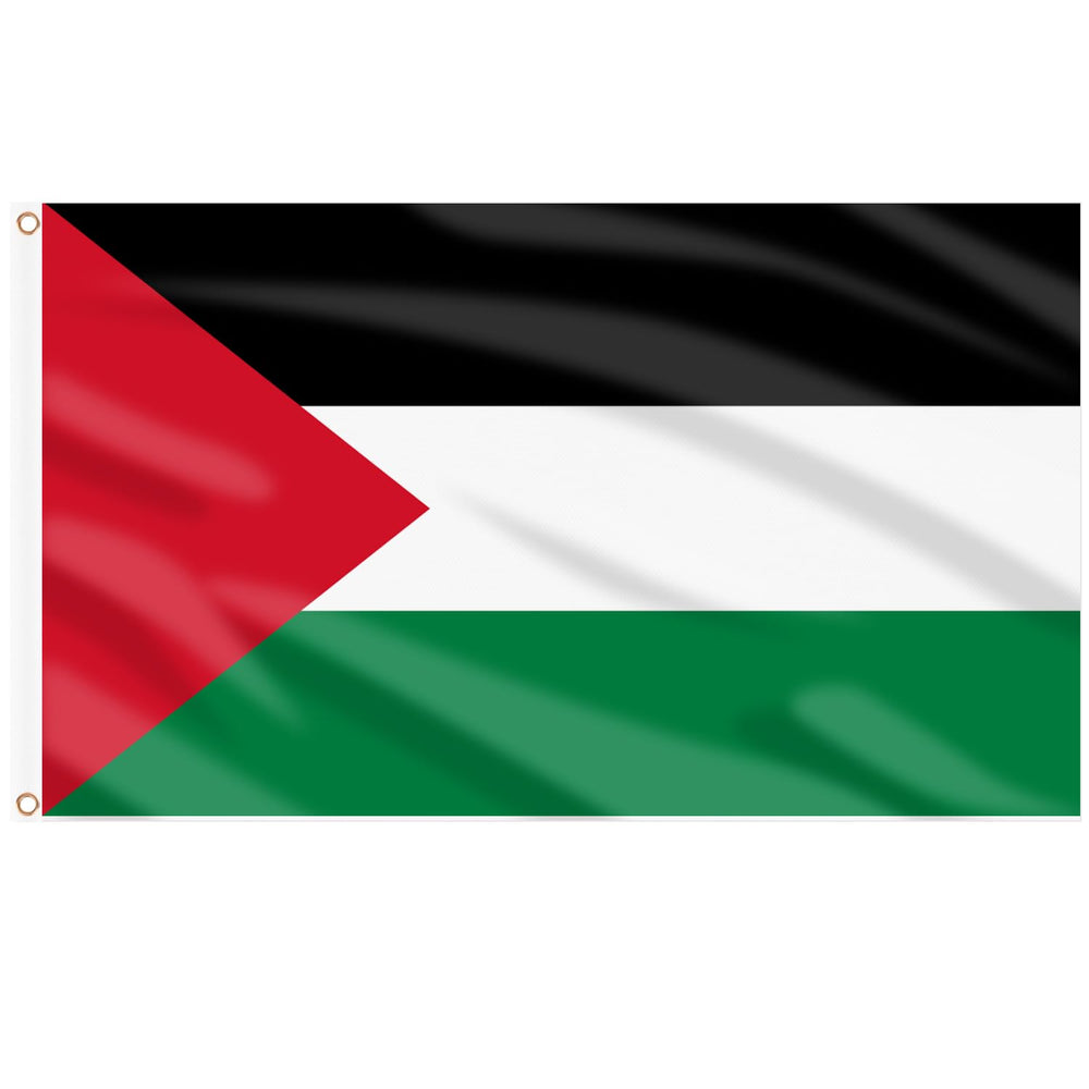 AhfuLife Palestine Flag 3x5 ft front view with vibrant colours