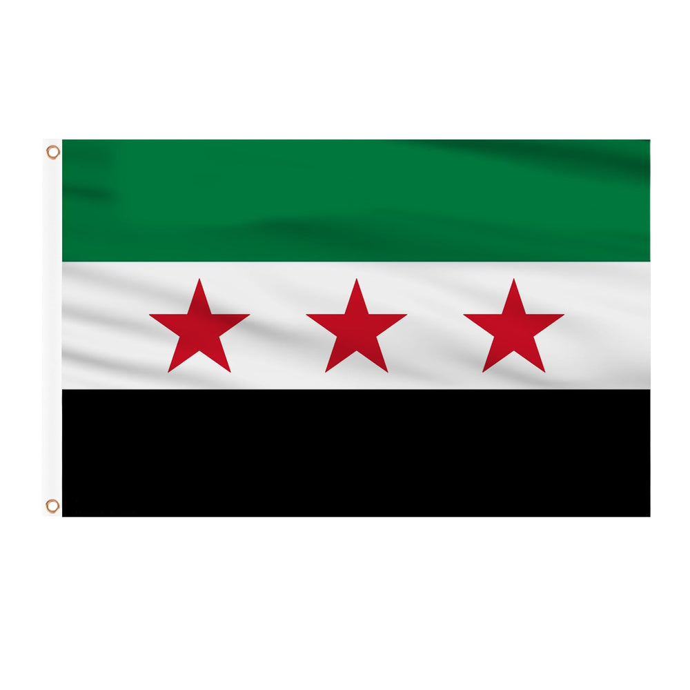 AhfuLife Syria Flag 3x5 Ft front view with vibrant colours