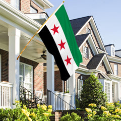 AhfuLife Syria Flag displayed at a patriotic event