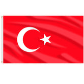 AhfuLife Turkey Flag 3x5 ft front view with bright colours