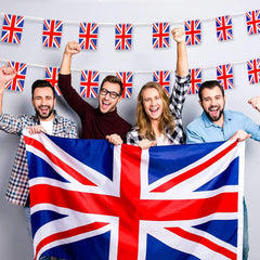 AhfuLife Union Jack Flag vibrant colours displayed outdoors