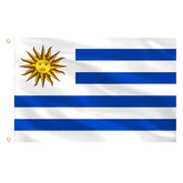 AhfuLife Uruguay Flag 3x5 ft front view with vibrant colors