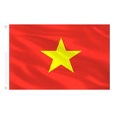 AhfuLife Vietnam Flag 5ft x 3ft front view with brass grommets