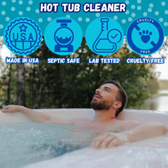 Ahh-Some Hot Tub Cleaner gel formula application