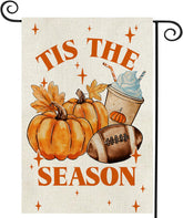 AIBOLYNE Fall Garden Flag 12x18 inch front view with autumn motifs