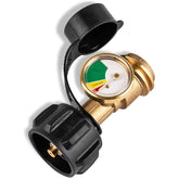 Aikyciu Propane Tank Gauge front view showing colour-coded dial