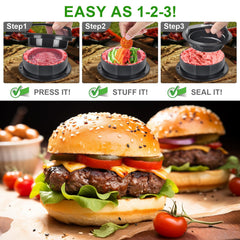 AimmiNate Hamburger Press demonstrating easy-release feature