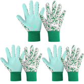 Ainiv Floral Gardening Gloves for Women, 3 pairs in vibrant designs