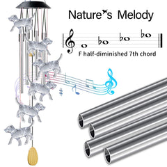 AIONASA Solar Wind Chimes illuminated at night