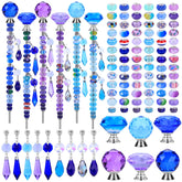 AIPRIDY DIY Crystal Beaded Fairy Wand Kit components including beads and rods
