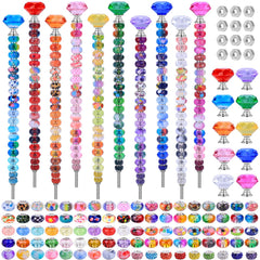AIPRIDY DIY Crystal Beaded Fairy Wand Kit components including beads and rods