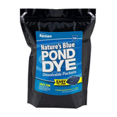 Airmax Nature's Blue Pond Dye Packets front view with 16 soluble packets