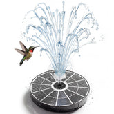 AISITIN 3.7W Solar Bird Bath Fountain with glass panel front view