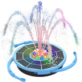 AISITIN Solar Bird Bath Fountain blue model with LED lights