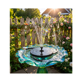 AISITIN Solar Bird Bath Fountain front view with black design