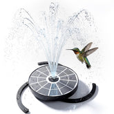AISITIN Solar Bird Bath Fountain with 3.7W glass panel in black