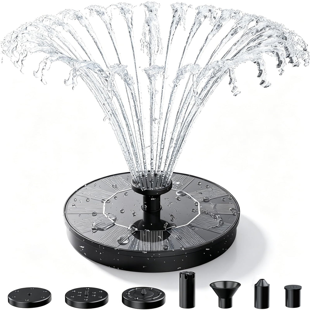 AISITIN solar fountain pump black model front view