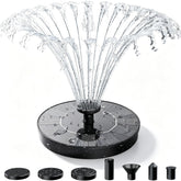 AISITIN solar fountain pump black model front view