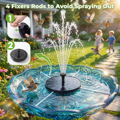 AISITIN Solar Fountain Pump in a garden setting