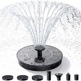 AISITIN Solar Fountain side view with adjustable nozzles