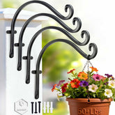 AJART 12-inch heavy duty plant hanger black bracket front view