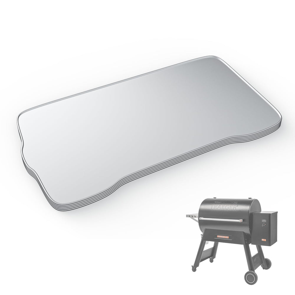 AJinTeby 5-Pack Drip Tray Liners for Traeger Ironwood 885, silver