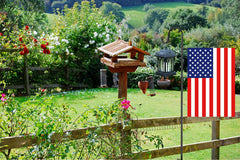 Akeydeco flag pole holder assembled with decorative flags