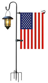 Akeydeco Garden Flag Stand 36 inch with Tiger Clip and Stoppers