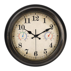 Alarllok 12 Inch Vintage Wall Clock in bronze front view