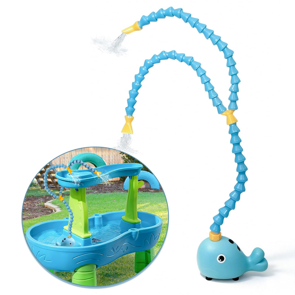 Alickwang Rechargeable Water Table Pump front view, blue whale design