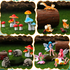All 20 pieces of the GGSTDDUP miniature garden accessories displayed