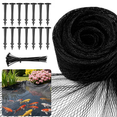 Alloxity 20x30 ft pond netting front view with included stakes