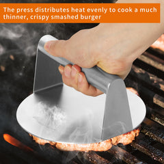 ALLTOP Smash Burger Press flat bottom for even cooking