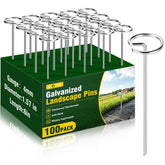 ALOTIKI 6 Inch Galvanized Landscape Staple front view