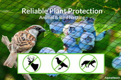 AlpineReach Garden Netting rolled up with zip ties