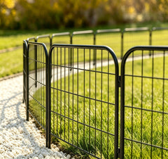 AMAGABELI decorative garden fence 10 panels set front view