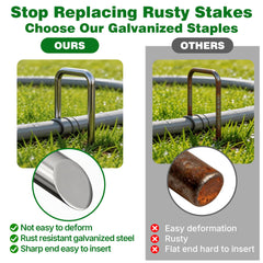 AMAGABELI heavy duty garden stakes in a garden setting