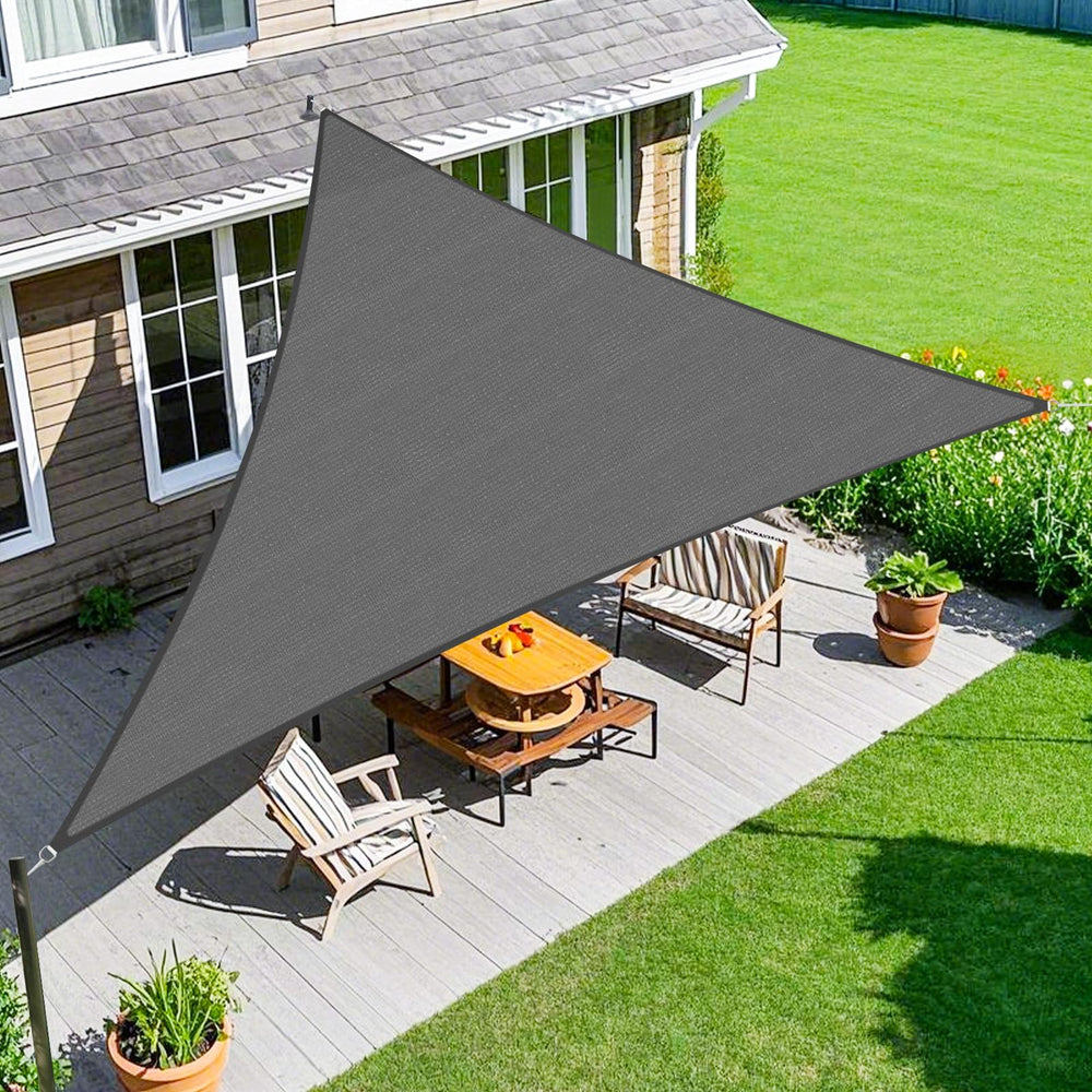 Amagenix 20' x 20' Sun Shade Sail Dark Grey front view