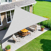 Amagenix 20' x 20' Sun Shade Sail light grey front view