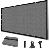 Amagenix 8' x 12' Sun Shade Cloth in gray front view
