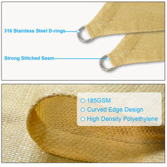 Amagenix shade sail curved edge design for stability