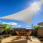 Amagenix Triangle Shade Sail 12' light grey front view