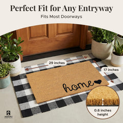 AMARU Coco Welcome Mat side view showing texture