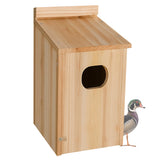 Amcortn Duck House side view showcasing entrance opening
