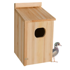 Amcortn Duck House side view showcasing entrance opening