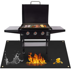 Amerbro Grill Mat 90" x 48" black front view