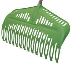 AMES Flip Scooping Leaf Rake side view showing the 24 inch wide head