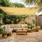 Amgo 10' x 16' Beige Rectangle Sun Shade Sail front view
