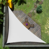 Amgo 16' x 16' x 22.6' White Triangle Sun Shade Sail front view