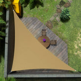 Amgo 18' x 18' x 25.5' Sand Triangle Sun Shade Sail front view